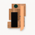 Geometric Wood Wall Art on a neutral background