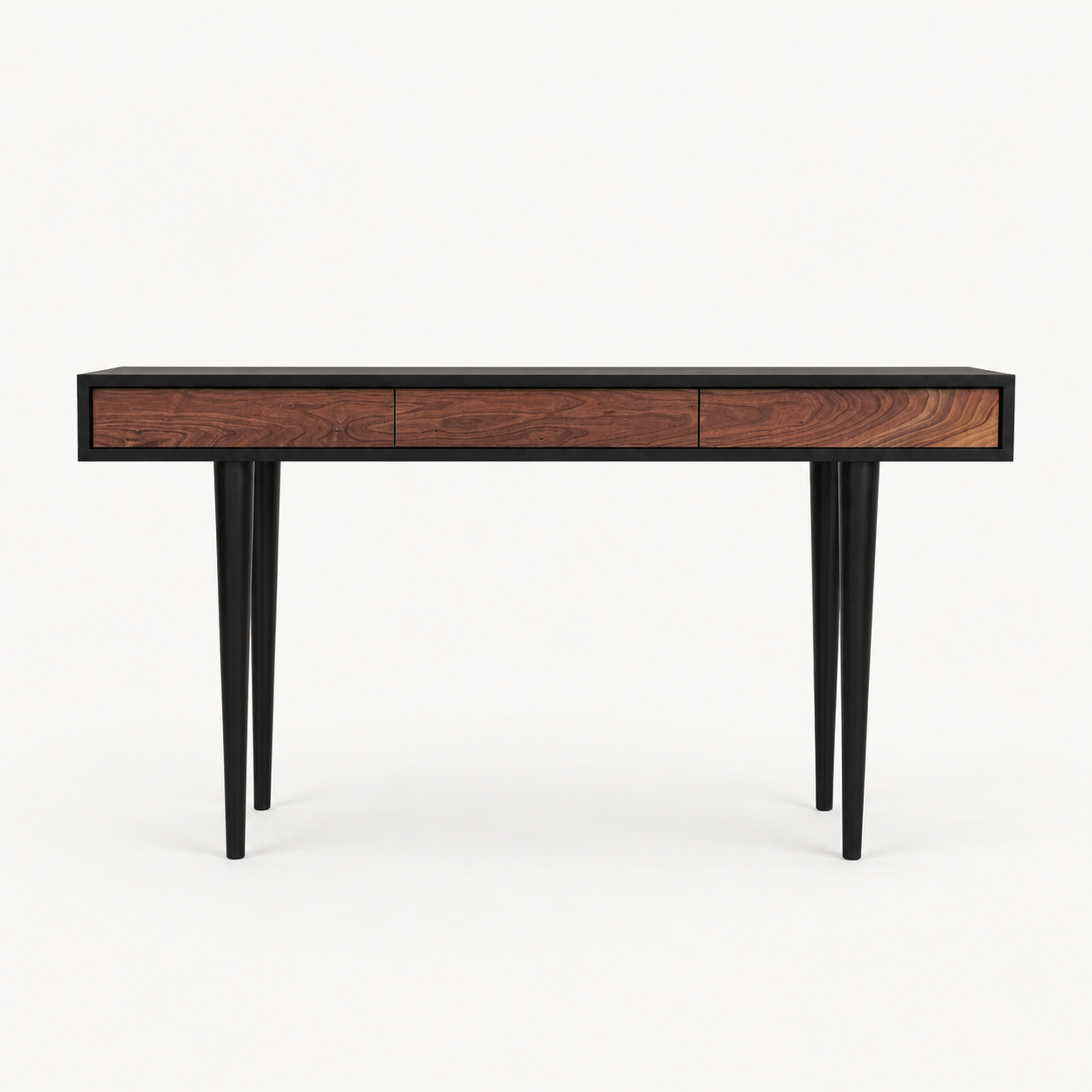 Bloom Ebony and Walnut Console Table on a neutral background