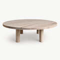 Round Maple Coffee Table on a neutral background