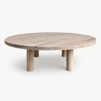 Round Maple Coffee Table on a neutral background