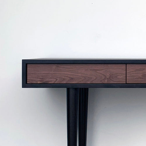 Bloom Ebony and Walnut Console Table — detail view 1