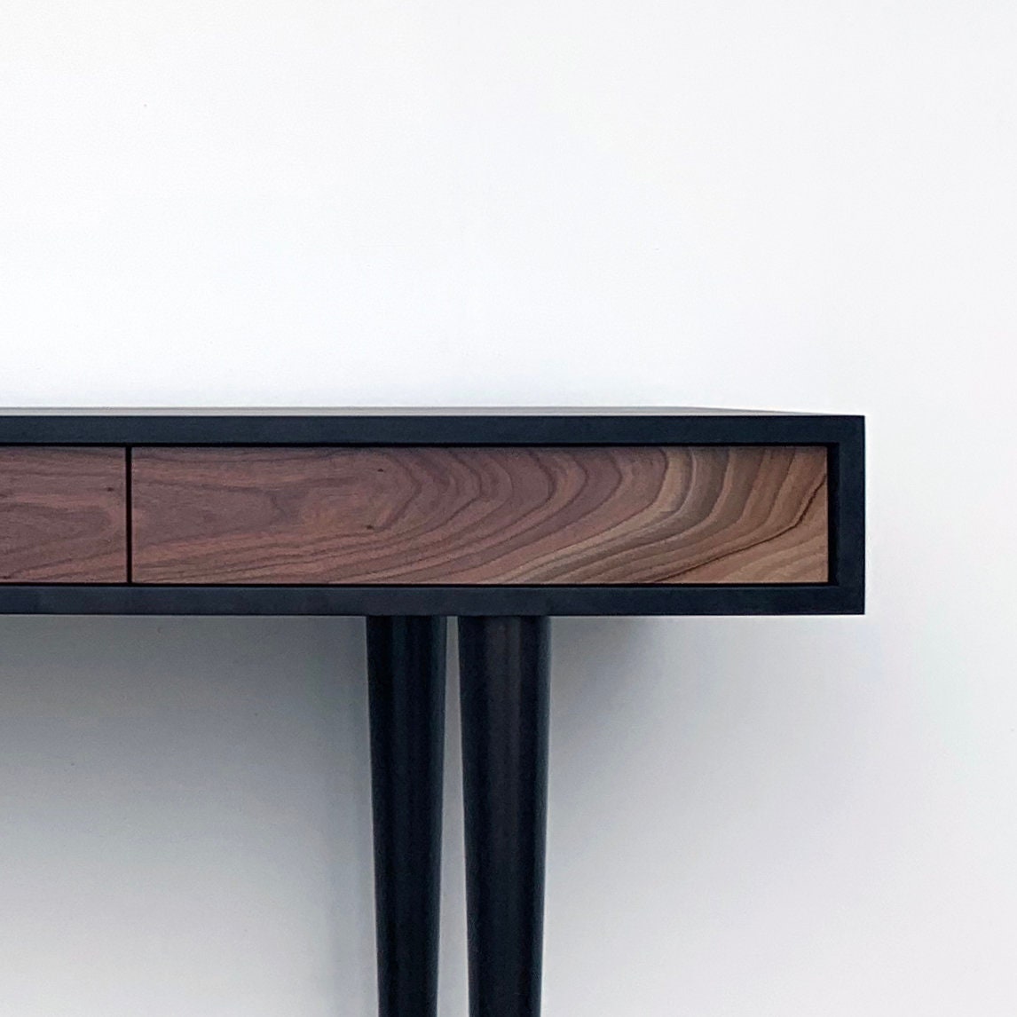 Bloom Ebony and Walnut Console Table — detail view 2