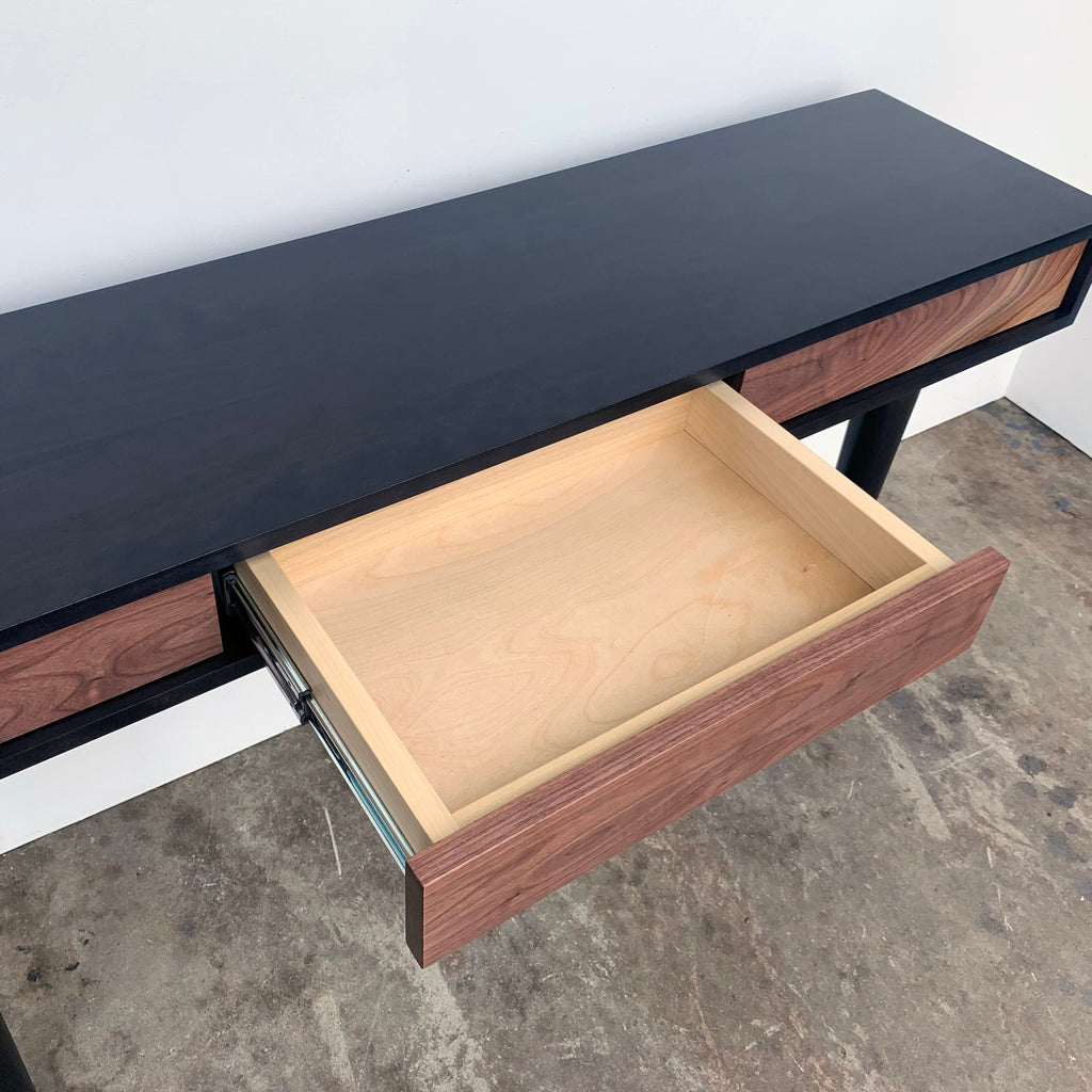 Bloom Ebony and Walnut Console Table — detail view 4