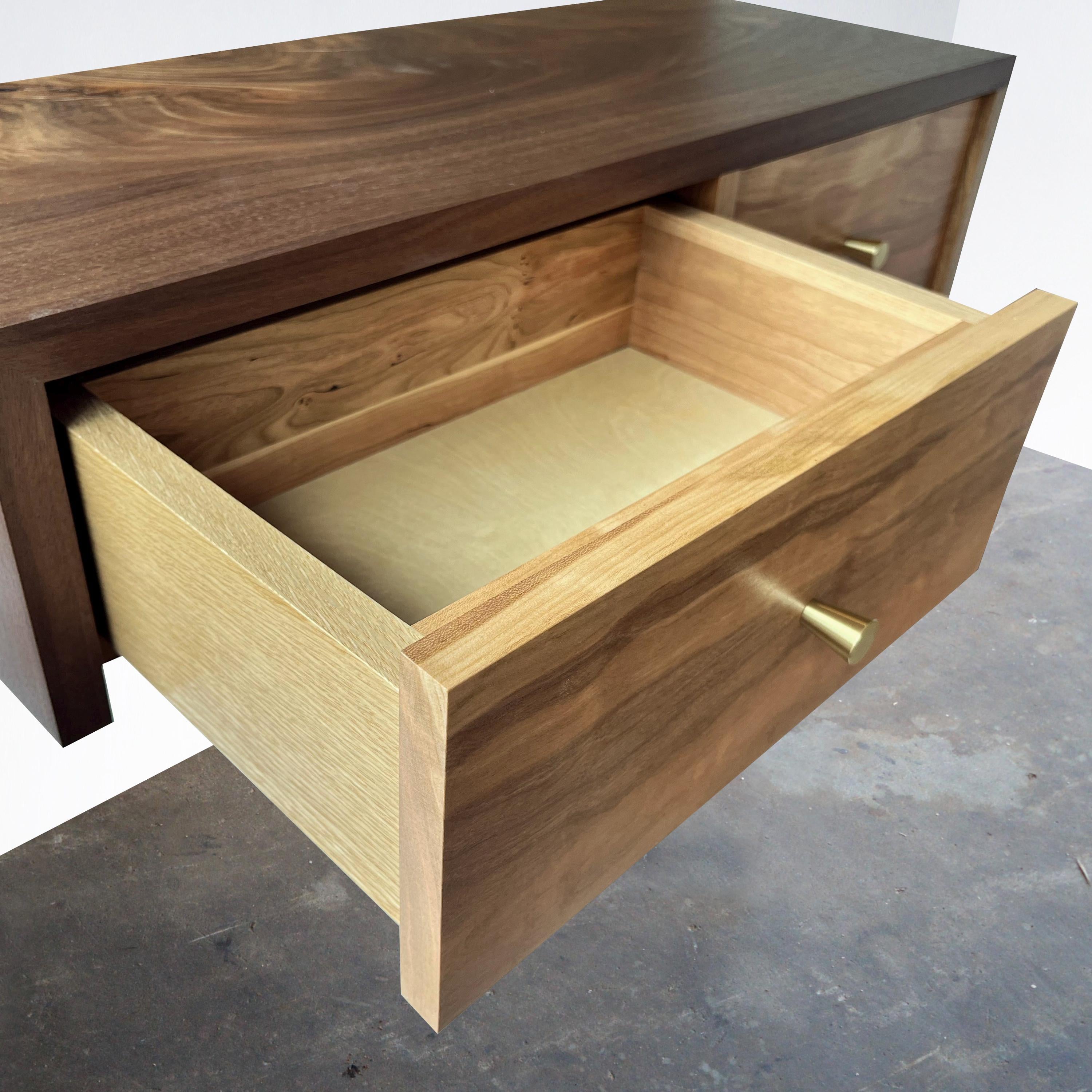 Floating Walnut and Cherry Console — detail view 6