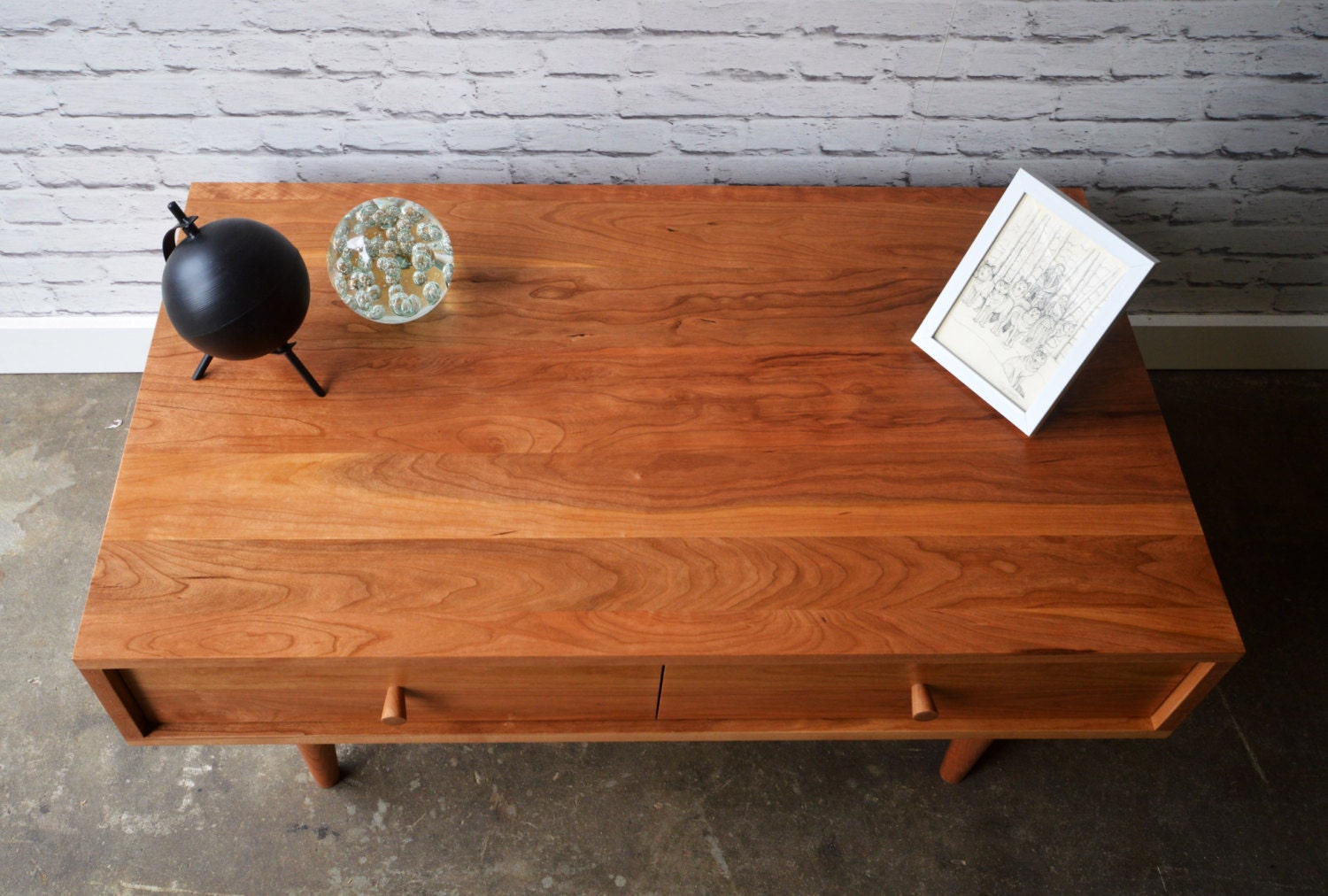 Oxelaand Cherry Coffee Table with Drawers — detail view 1